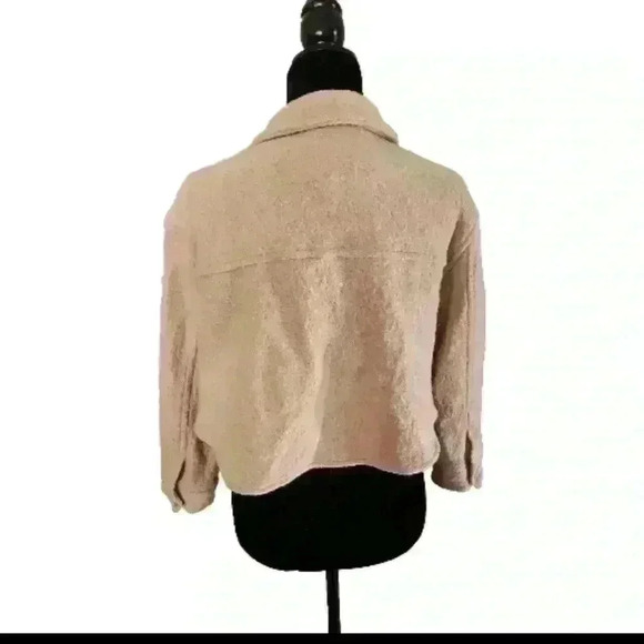 Levis Womens Cropped Wool Blend Shacket In Oat L - Picture 4 of 14